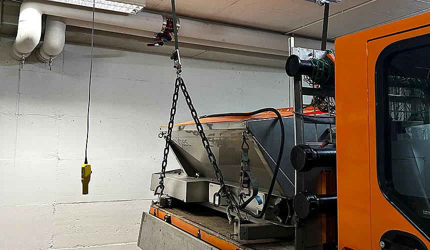 Hubvorrichtung Salzbehälter