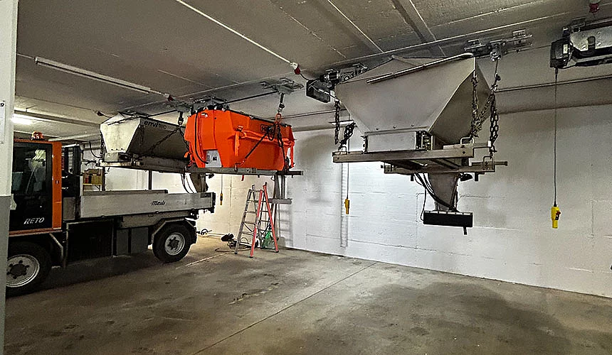 Hubvorrichtung Salzbehälter