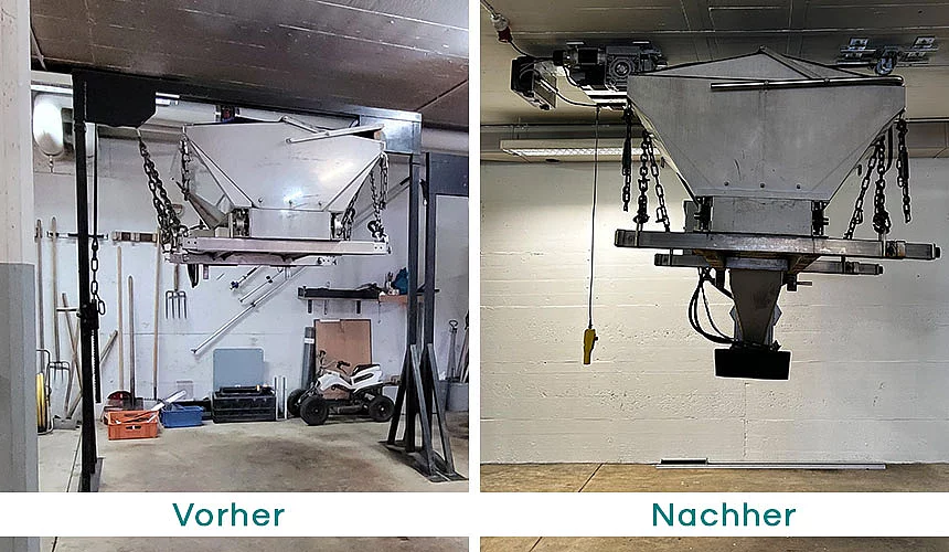 Hubvorrichtung Salzbehälter